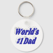 Pap blauwe tekst sleutelhanger (Voorkant)