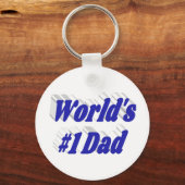 Pap blauwe tekst sleutelhanger (Voorkant)