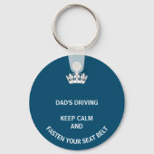 Pap Blue Keep Calm Vaderdag Sleutelhanger (Voorkant)