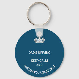 Pap Blue Keep Calm Vaderdag Sleutelhanger
