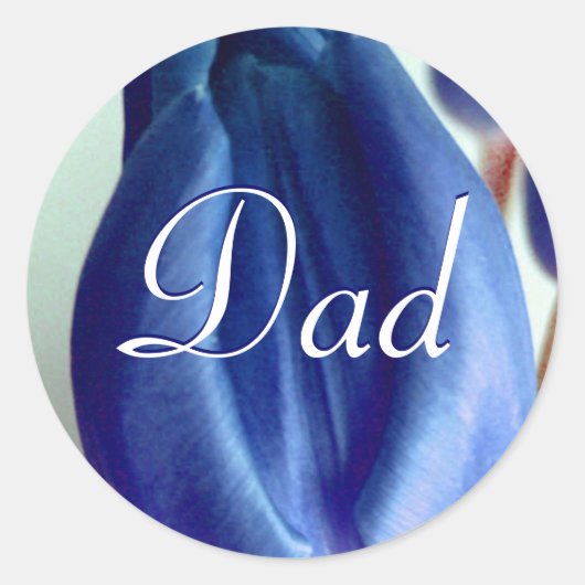 Pap Blue Tulips Sticker (Voorkant)