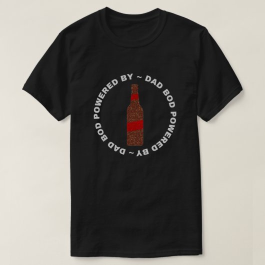 Pap Bod met beer Glitter T-Shirt (Design voorkant)
