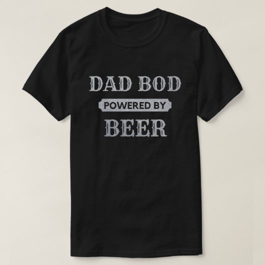 Pap Bod met beer Glitter T-Shirt (Design voorkant)
