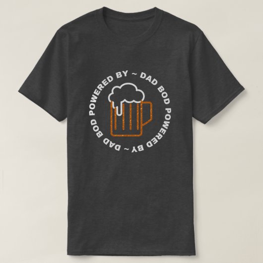 Pap Bod met beer Glitter T-Shirt (Design voorkant)