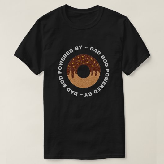 Pap Bod met Donuts Glitter T-Shirt (Design voorkant)