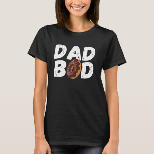 Pap Bod Tshirt Funny Donut papa Gym T-shirt (Voorkant)