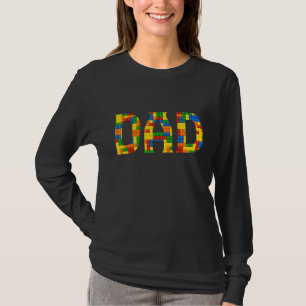 Pap Brick Builder Blokken Master Builder vaders D T-shirt