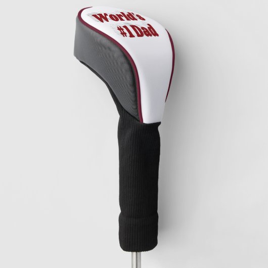 Pap burgundy-tekst golfheadcover (Schuin)