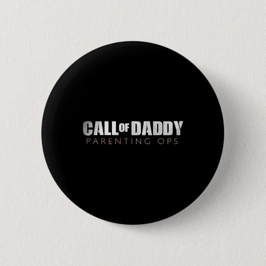 Pap Call of Daddy Ouderschap Ops Gift Ronde Button 5,7 Cm (Voorkant)