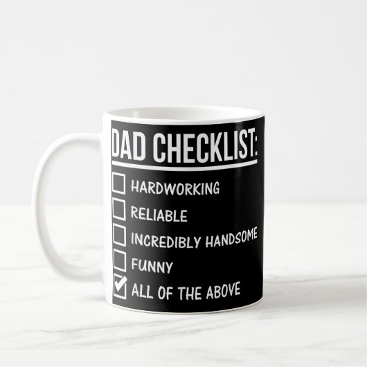 Pap Checklist hardwerkend betrouwbaar ongelooflijk Koffiemok (Links)