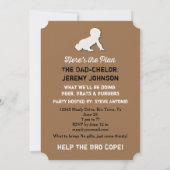 Pap-chelor, Dadchelor, Party Invitation, Manly Man Kaart (Achterkant)