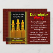 Pap-chelor-partij - Papa Baby Shower-uitnodigingen Kaart (Voorkant / Achterkant)