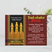 Pap-chelor-partij - Papa Baby Shower-uitnodigingen Kaart (Staand voorkant)