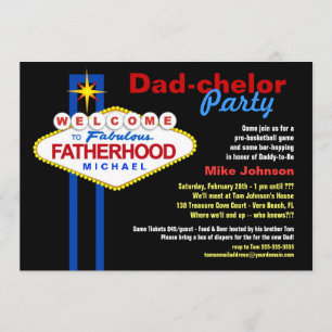 Pap-chelor-partij - Papa Diaper Keg-uitnodigingen Kaart