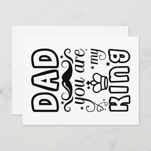 Pap Chess King Briefkaart (Voorkant / Achterkant)