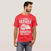 Pap citeert vaders dag als vader als dochter Oh T-shirt (Voorkant volledig)