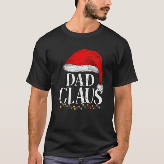 Pap Claus Kerstmis Funny Pajamas Santa Claus T-shirt (Voorkant)