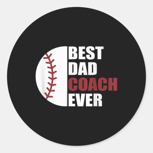 Pap Coach Ever Honkbal Vaders Dag Honkbal Pap C Ronde Sticker (Voorkant)