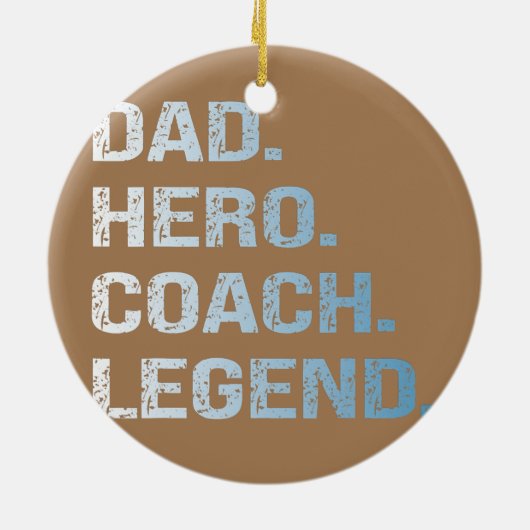 Pap coach keramisch ornament (Achterkant)