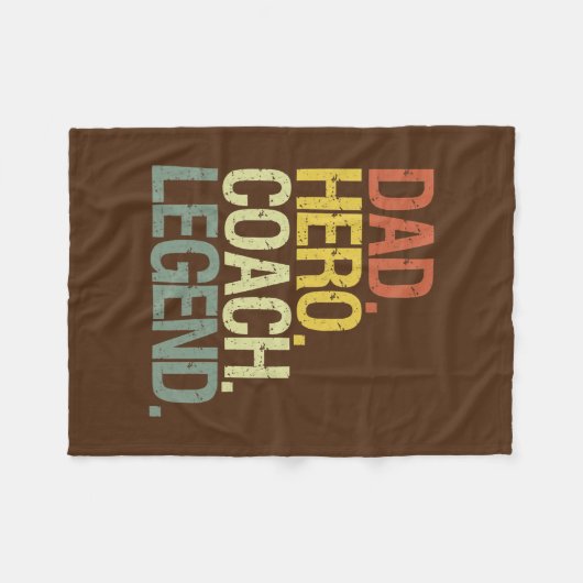 Pap coach Pap held coach legende design Fleece Deken (Voorkant (Horizontaal))