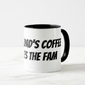 Pap Coffee Mok Lowkey Dad's Coffee Carries The Fam (Voorkant rechts)