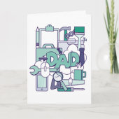 Pap collage met tools tech koffieverjaardag kaart (Voorkant)