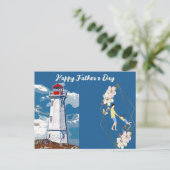 Pap Daughter Bonding Lighthouse Happy Vaderdag Feestdagenkaart (Staand voorkant)