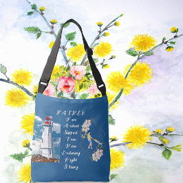 Pap Daughter Bonding Lighthouse Vaderdag Quote Crossbody Tas