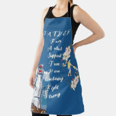 Pap Daughter Bonding Lighthouse Vaderdag Quote Schort (Insitu)