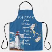 Pap Daughter Bonding Lighthouse Vaderdag Quote Schort (Voorkant)