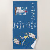 Pap Daughter Bonding Lighthouse Vaderdag Quote Strandlaken (Voorkant)