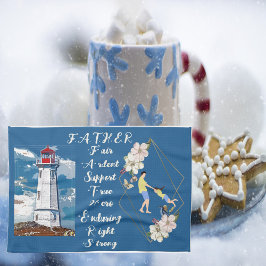 Pap Daughter Bonding Lighthouse Vaderdag Quote Theedoek