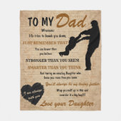 Pap Daughter Father Day Fleece Deken (Voorkant)