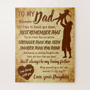 Pap Daughter Father Day kerstfeest Game Legpuzzel