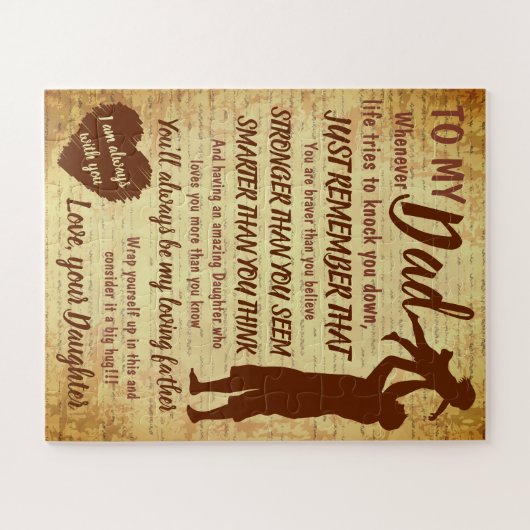 Pap Daughter Father Day kerstfeest Game Legpuzzel (Horizontaal)