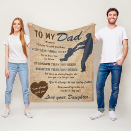 Pap Daughter Father Day Retro  Fleece Deken