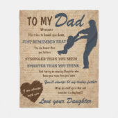 Pap Daughter Father Day Retro  Fleece Deken (Voorkant)