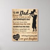 Pap Daughter Father Day Retro Gift voor hem Canvas Afdruk (Voorkant)
