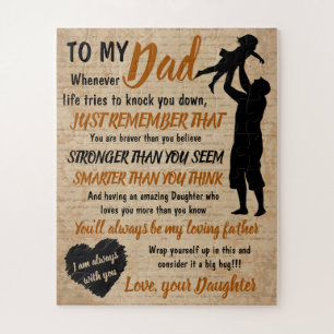 Pap Daughter Fathers Dag beste kerstwedstrijd Legpuzzel