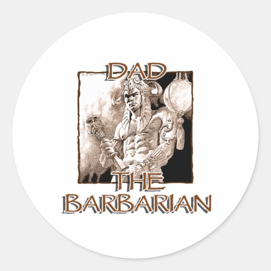 Pap de Barbarian Sticker (Voorkant)