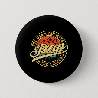 Pap De Eén En Enige De Legende Shirt Grappig Ronde Button 5,7 Cm
