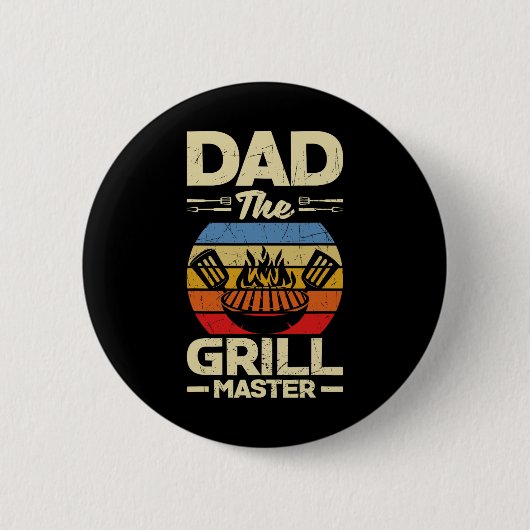 Pap de Grill Vaderdag BBQ Ronde Button 5,7 Cm (Voorkant)