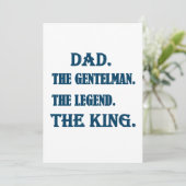 Pap de heer De legende De Koning vaderdag Kaart (Staand voorkant)