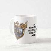 Pap, de onwrikbare beschermer en Hero Fathers Day Koffiemok (Voorkant links)