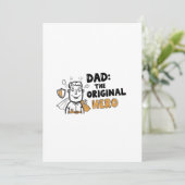 Pap de originele held Vaderdag Kaart (Staand voorkant)
