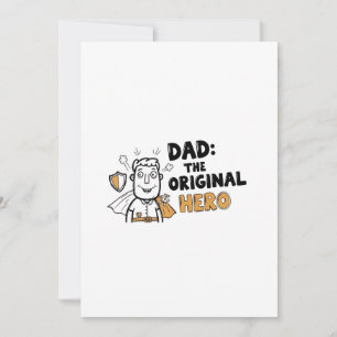 Pap de originele held Vaderdag Kaart