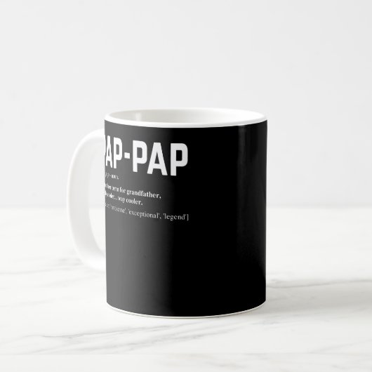 Pap-definitie vaderdag koffiemok (Voorkant links)