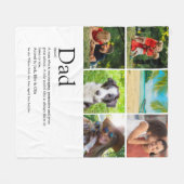Pap Definition 6 Foto Fun Fathers Day Fleece Deken (Voorkant (Horizontaal))