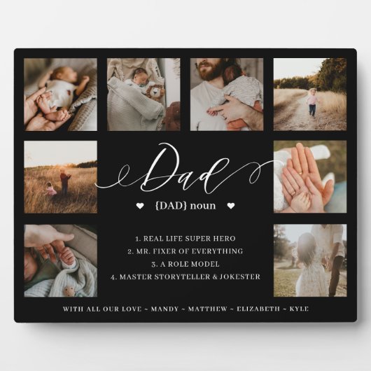 Pap Definition Betekenis vaders Dag 8 Foto Collage Fotoplaat (Voorkant)