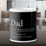 Pap Definition Citaat Zwart-wit Grote Koffiekop<br><div class="desc">Geef je vader, vader of vader een persoonlijke gave om creëer een unieke gave voor Vaderdag, verjaardagen, kerst of elke dag die je wilt shows hoeveel hij voor je betekent. Een perfecte manier om hem te shows hoe geweldig hij elke dag is. U kunt de achtergrond zelfs aanpassen aan hun...</div>